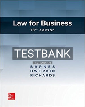 Test Bank for Law for Business 13th Edition by Barnes