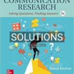 Solutions for Communication Research 5th Edition by Keyton