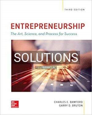 Solutions for Entrepreneurship 3rd Edition by Bamford