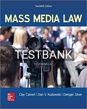 Test Bank for Mass Media Law 20th Edition by Calvert