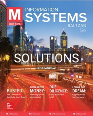 Solutions for M Information Systems 5th Edition by Baltzan
