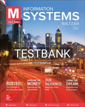 Test Bank for M Information Systems 5th Edition by Baltzan