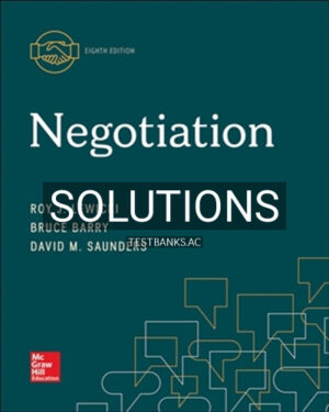 Solutions for Negotiation 8th Edition by Lewicki