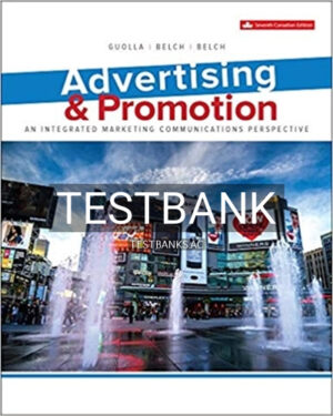 Test Bank for Advertising and Promotion 7th Edition by Guolla