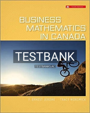 Test Bank for Business Mathematics In Canada 10th Edition by Jerome
