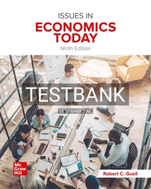 Test Bank for Issues in Economics Today 9th Edition by Guell