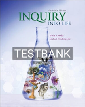 Test Bank for Inquiry into Life 16th Edition by Mader