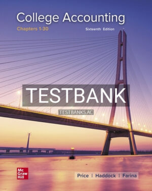 Test Bank for College Accounting 16th Edition by Price