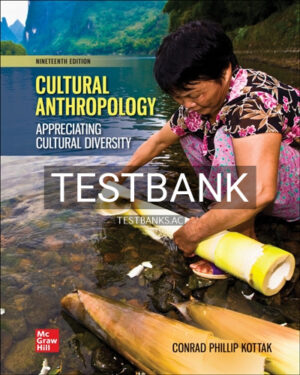 Test Bank for Cultural Anthropology 19th Edition by Kottak