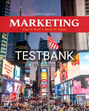 Test Bank for Marketing 15th Edition by Kerin