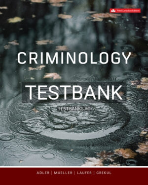 Test Bank for Criminology 3rd Edition by Adler