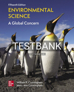 Test Bank for Environmental Science Global Concern 15th Edition by Cunningham