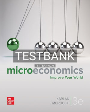 Test Bank for Microeconomics 3rd Edition by Karlan