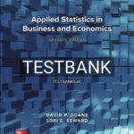 Test Bank for Applied Statistics in Business and Economics 7th Edition by Doane