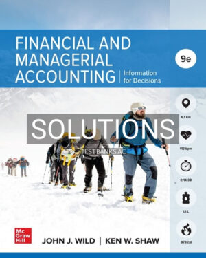 Solutions for Financial and Managerial Accounting 9th Edition by Wild