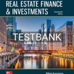 Test Bank for Real Estate Finance and Investments 17th Edition by Brueggeman