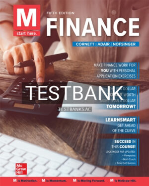 Test Bank for M Finance 5th Edition by Cornett