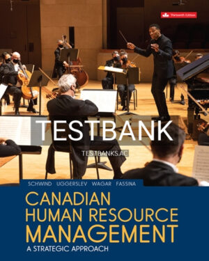 Test Bank for Canadian Human Resource Management 13th Edition by Schwind