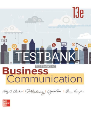 Test Bank for Business Communication 13th Edition by Locker