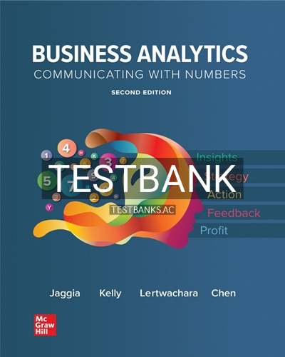 9781264302802-TEST-BANK Test Bank for Business Analytics 2nd Edition by Jaggia