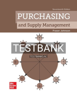 Test Bank for Purchasing and Supply Management 17th Edition by Johnson