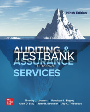 Test Bank for Auditing & Assurance Services 9th Edition by Louwers