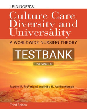 Test Bank for Leiningers Culture Care Diversity and Universality 3rd Edition by McFarland