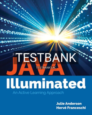 Test Bank for Java Illuminated 5th Edition by Anderson