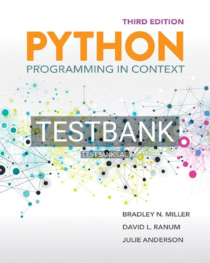 Test Bank for Python Programming in Context 3rd Edition by Miller