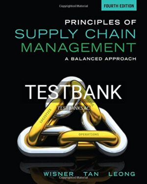 Test Bank for Principles of Supply Chain Management A Balanced Approach 4th Edition by Wisner