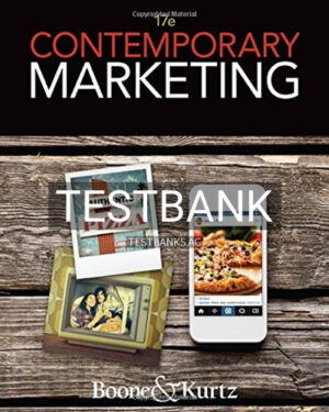 Test Bank for Contemporary Marketing 17th Edition by Boone