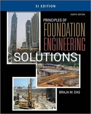 Solutions for Principles of Foundation Engineering SI Edition 8th Edition by Das