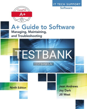 Test Bank for A+ Guide to Software 9th Edition by Andrews
