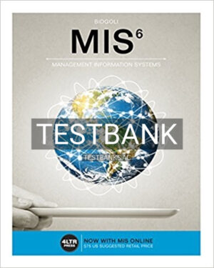 Test Bank for MIS 6th Edition by Bidgoli