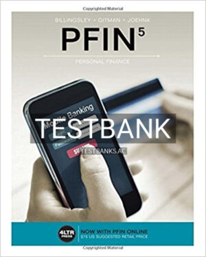 Test Bank for PFIN5 5th Edition by Billingsley