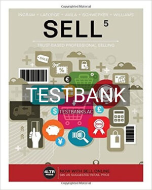 Test Bank for SELL 5th Edition by Ingram