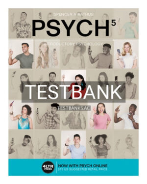 Test Bank for PSYCH 5 Introductory Psychology 5th Edition by Rathus