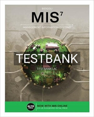 Test Bank for MIS 7th Edition by Bidgoli