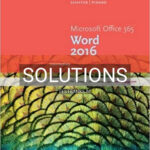 Solutions for New Perspectives Microsoft Office 365 and Word 2016 Intermediate 1st Edition by Shaffer