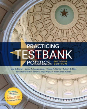 Test Bank for Practicing Texas Politics 2017 2018 17th Edition by Brown