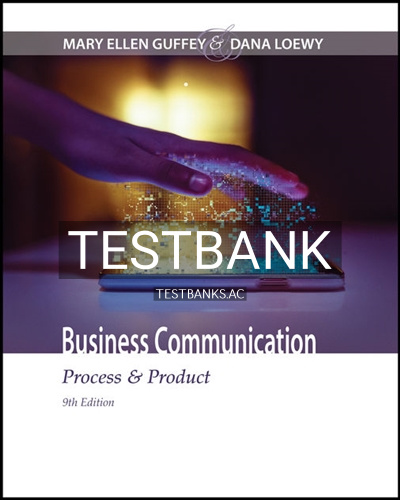 9781305957961-TEST-BANK Test Bank for Business Communication 9th Edition by Guffey