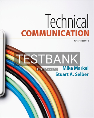 9781319058616-TEST-BANK Test Bank for Technical Communication 12th Edition by Markel