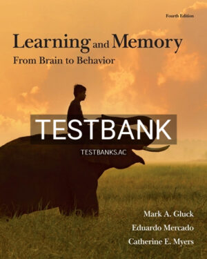 Test Bank for Learning and Memory From Brain to Behavior 4th Edition by Gluck