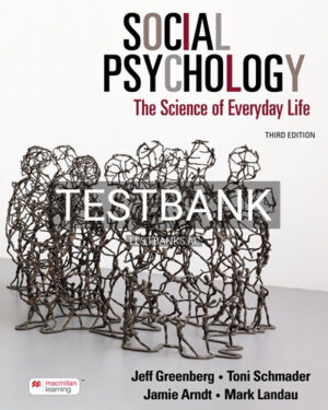 Test Bank for Social Psychology 3rd Edition by Greenberg