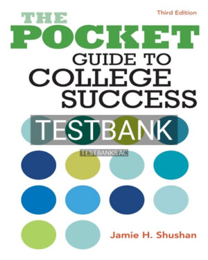 Test Bank for Pocket Guide to College Success 3rd Edition by Shushan