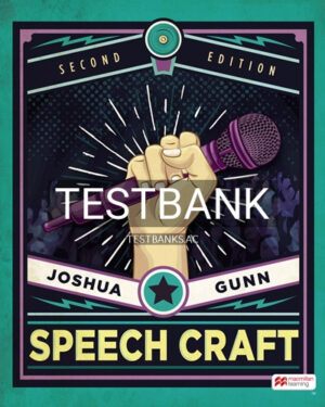 Test Bank for Speech Craft 2nd Edition by Gunn