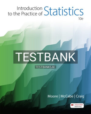 Test Bank for Introduction to the Practice of Statistics 10th Edition by Moore
