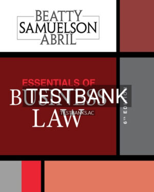 Test Bank for Essentials of Business Law 6th Edition by Beatty