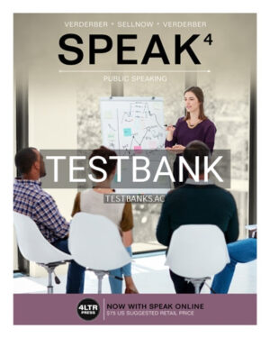 Test Bank for SPEAK 4th Edition by Verderber