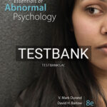 Test Bank for Essentials of Abnormal Psychology 8th Edition by Barlow